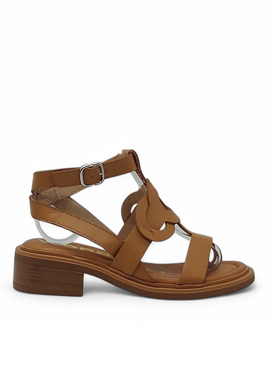 Wonders Leder Sandalen Tabac Braun