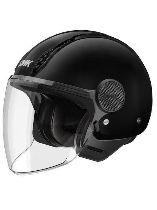 SMK Laminar negru solid Cască Moto Jet ECE 22.0...