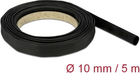 Delock Heat-Shrink Tubing 5m x 10mm Shrinkage Degree 2:1 Black