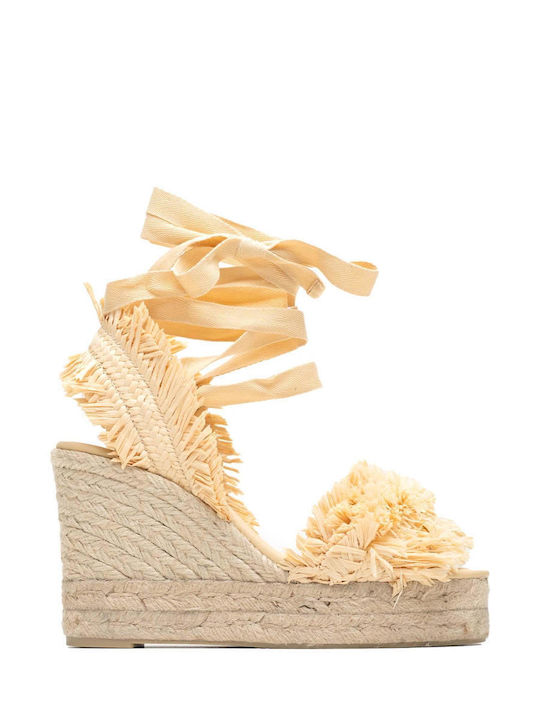 Women's Platform Espadrilles Beige