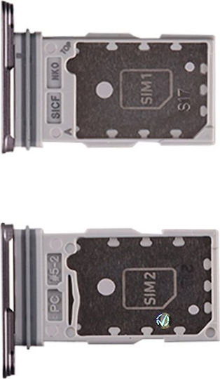 Samsung S25 5G S931/S25 Plus 5G S936 Dual SIM Card Holder Silver Original Service Pack Gh98-49874a