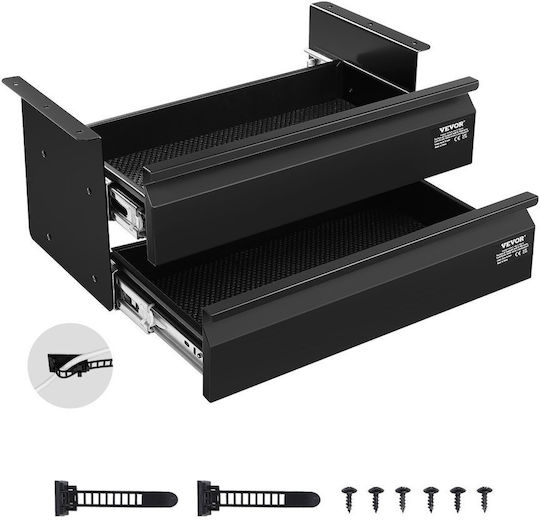 Vevor 2 Συρτάρι 40 Cm Κάτω Γραφείο Συρτάρι Organizer Συρτάρι Εξοικονόμησης Χώρου