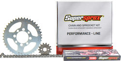 Supersprox Kit lanț și pinion pentru Kawasaki ZX 130