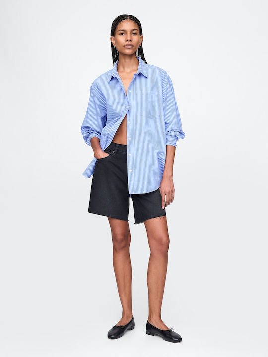 Damen Bermuda Jean Black