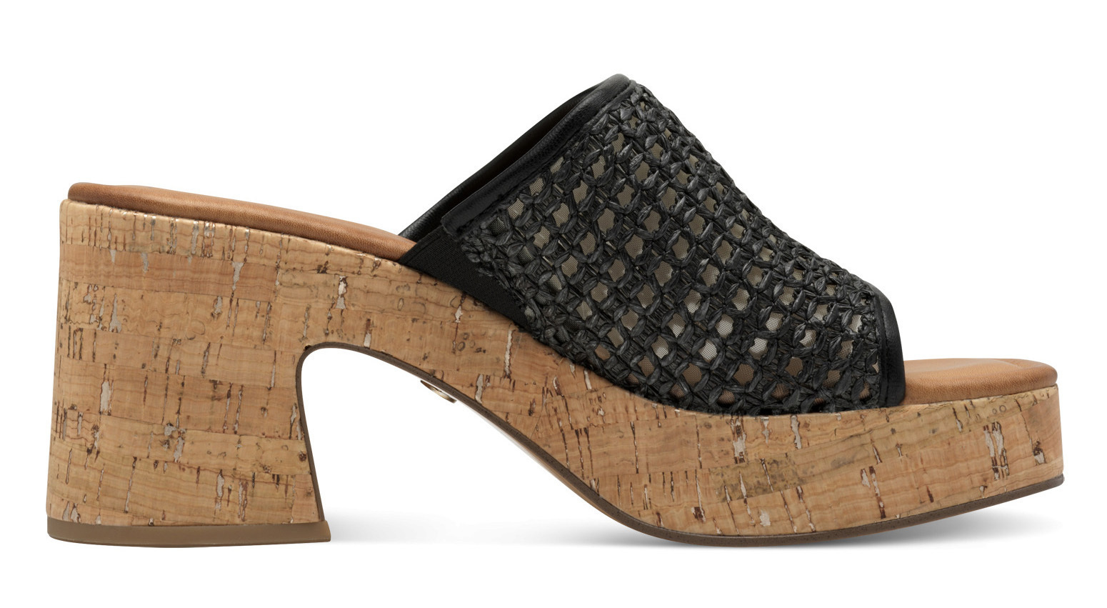 Tamaris Mules with Chunky High Heel in Black Color 1-27212-44-001