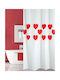 San Lorentzo Hearts Κουρτίνα Μπάνιου 240x180cm Πολύχρωμη