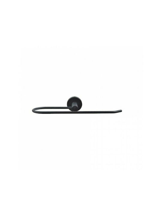 ForHome Single Wall-Mounted Bathroom Rail Black