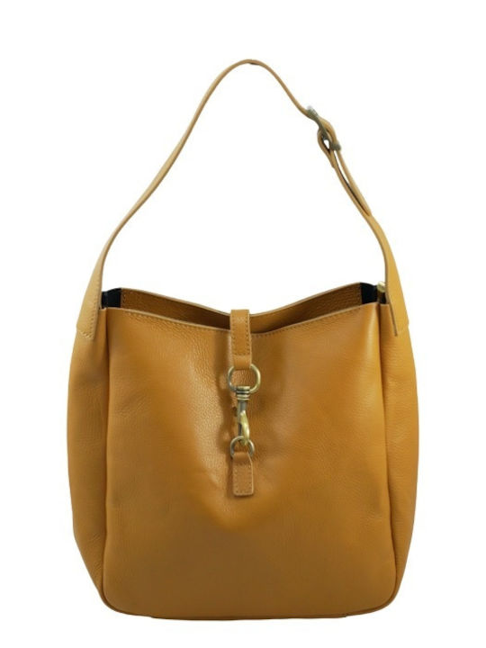 Leder Damentasche Schultertasche Tabac Braun