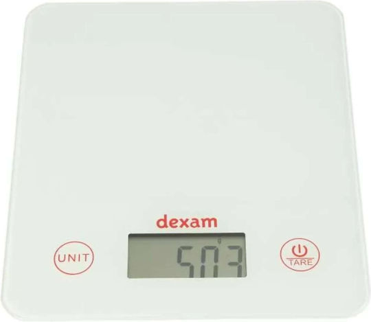 Dexam Ψηφιακή Ζυγαριά Κουζίνας έως 5kg Λευκή