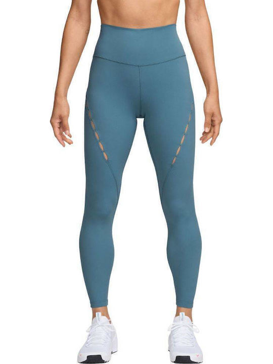 Hj7228-006 Nike Dri-fit One High-waisted 7/8 Tight Nvity Smokey Blue Color
