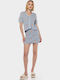 Olaya Denim Hoch tailliert Mini Rock Blau