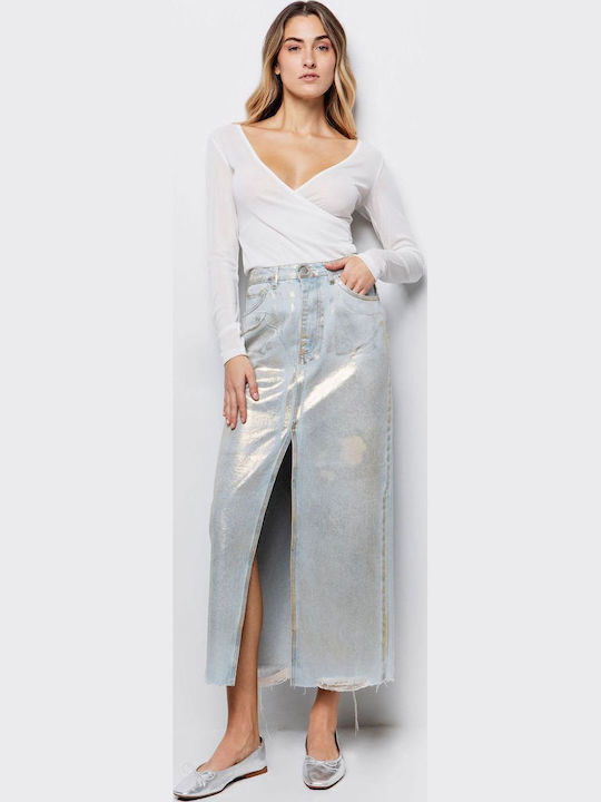 Τζιν Midi Φούστα Light Blue