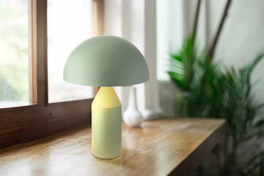 Globo Lighting Metallisches Tischlampen Für E27 Fassung Mit Grünem Hut Und Basis