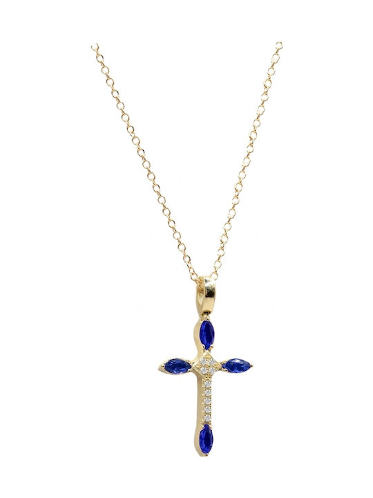 Art d or Cruci Femeie Aur 14K cu Lanț