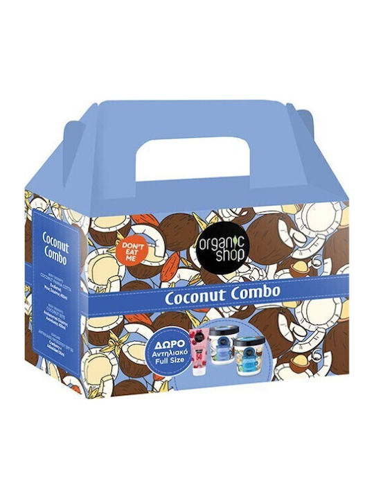Natura Siberica Coconut Combo Hautpflegeset für Feuchtigkeitsspendend & Reinigung Körperreinigung 3Stück