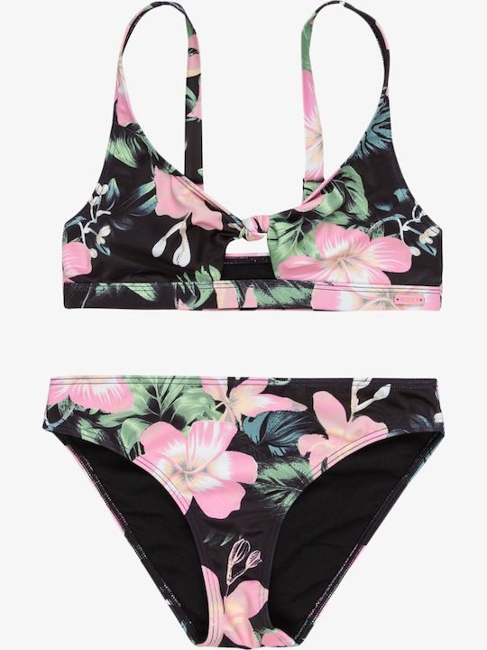 Roxy Bralette Παιδικό Μαγιό Μπικίνι Anthracite