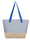 Aquablue Stoff Strandtasche Blau