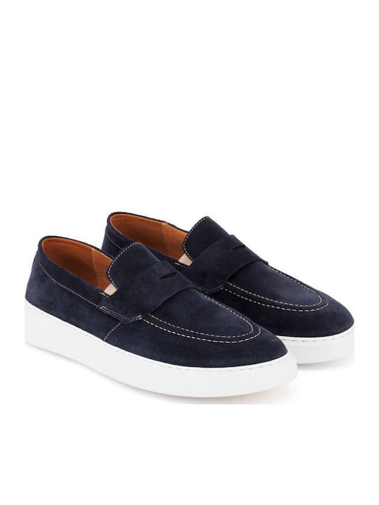 Wildleder Herren Mokassins in Blau Farbe