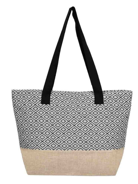 Aquablue Stoff Strandtasche Schwarz