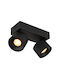 Globo Lighting Double LED Warm White Spot in Black Color