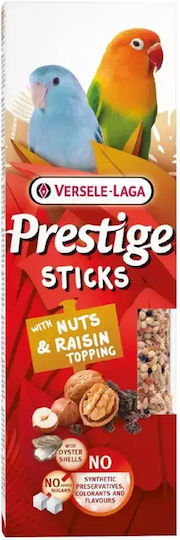 Versele Laga Prestige Sticks Small Parrots Nuts & Raisin Topping 2x30gr