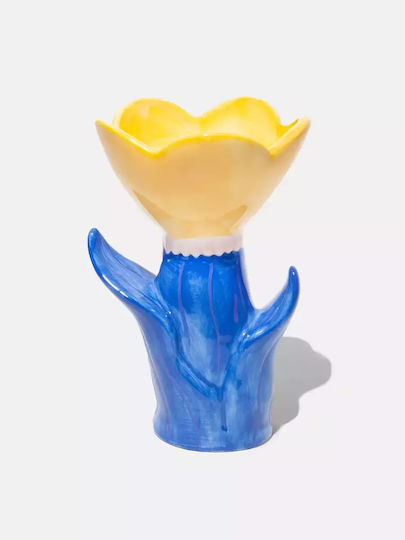 DOIY Ceramic Blue Vase