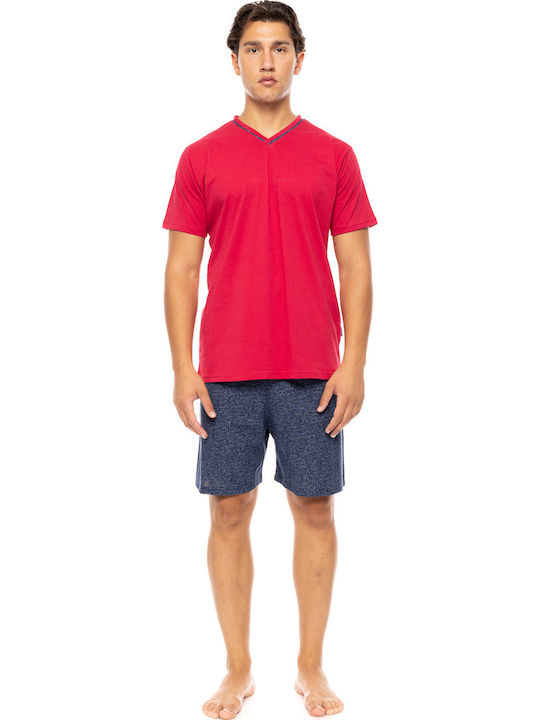Ulisse Men's Summer Pajamas Set Red