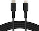 Leewello USB-C to Lightning Cable Μαύρο 1m