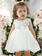 Children's Dress Sleeveless Lace White