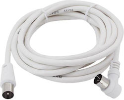 GSC Game World Καλώδιο Κεραίας Coax male - Coax female Λευκό 2.5m