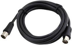 GSC Game World Καλώδιο Κεραίας Coax male - Coax female Μαύρο 1.5m
