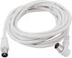 GSC Game World Antenna Cable Coax male - Coax female White 1.5m 1pcs