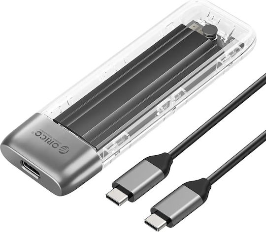 Orico Θήκη για Σκληρό Δίσκο M.2 SATA III NVME με σύνδεση USB 3.2 Type-C σε Διάφανο χρώμα