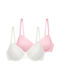Ivory/pink Сутиен с лека подложка & с Банели 2Pack