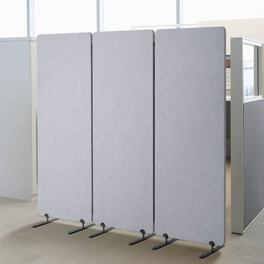 Vevor 2ft Raumteiler 3 Paneele Haustier Polyester Schalldämmung Privatsphärenschutz Grau