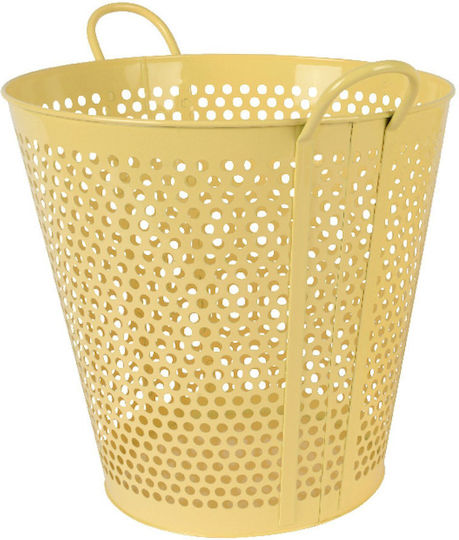 Kaemingk Декоративна кошница Металик с дръжки Yellow 42.5x33.5x37бр