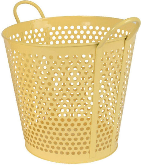 Kaemingk Декоративна кошница Металик с дръжки Yellow 36x28x30.5бр