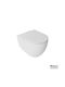 Bianco Ceramica Wall-Mounted Toilet Rimless with Slim Cover Soft Close White