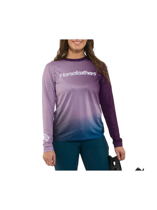 Horsefeathers Γυναικεία Κοντομάνικη Μπλούζα Mountain Bike Μωβ