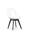Mark Καρέκλα Κουζίνας από Πολυπροπυλένιο Transparent - Black 45x45x50εκ.