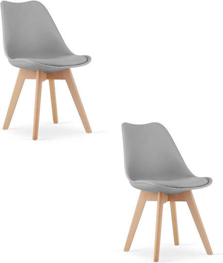 Stühle Speisesaal Mark 61x40x50cm 2Stück Gray