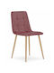 Kara Dining Room Velvet Chair Pink Velvet 60x50x50cm