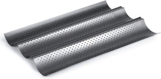 Perforated Baking Tray 3 Handles Ibili Stainless Steel 38x24 Cm Silver