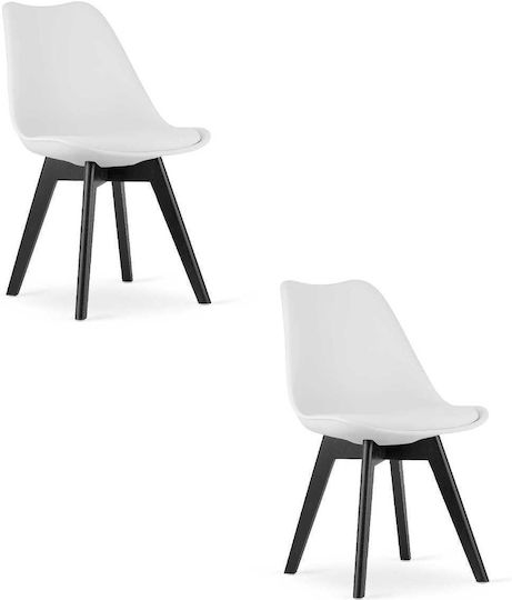 Stühle Speisesaal 61x40x50cm 2Stück White - Black