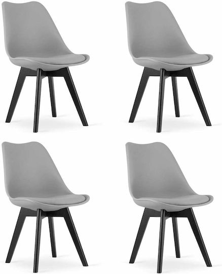 Mark Dining Room Polypropylene Chair Gray 60x50x50cm 4pcs