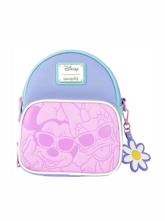 Loungefly Παιδική Τσάντα Πλάτης Μωβ 20.96x10.16x21εκ. Disney Daisy Duck & Minnie Mouse Mini Convertible