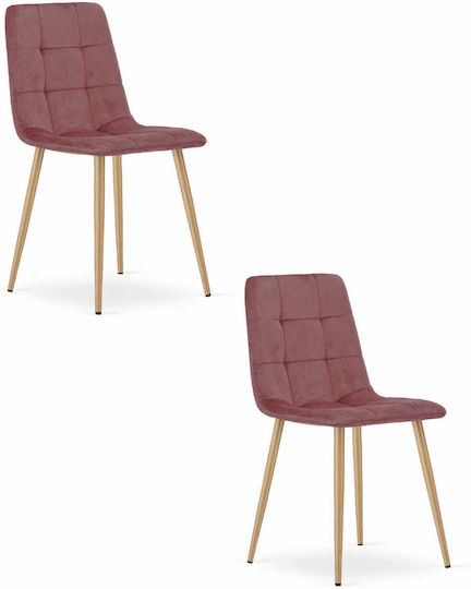 Chairs Dining Room Kara 60x50x50cm 2pcs Pink