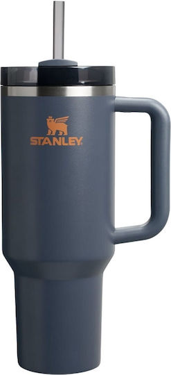 Stanley Quencher H2.0 FlowState Handled Tumbler Θερμός Ανοξείδωτο BPA Free 1.18lt Twilight με Καλαμάκι και Λαβή