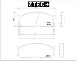 Brake Pad Front Mazda E2000/E2200 84+ Brake Pad Front Mazda E2000/E2200 84+