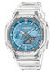 Casio G-shock Digital Men's Watch Chronograph Battery with Blue Rubber Strap